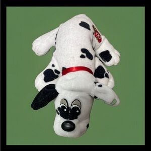 Vintage✨1985 Tonka Pound Puppies 8" Newborns Black Spots Plush Dog